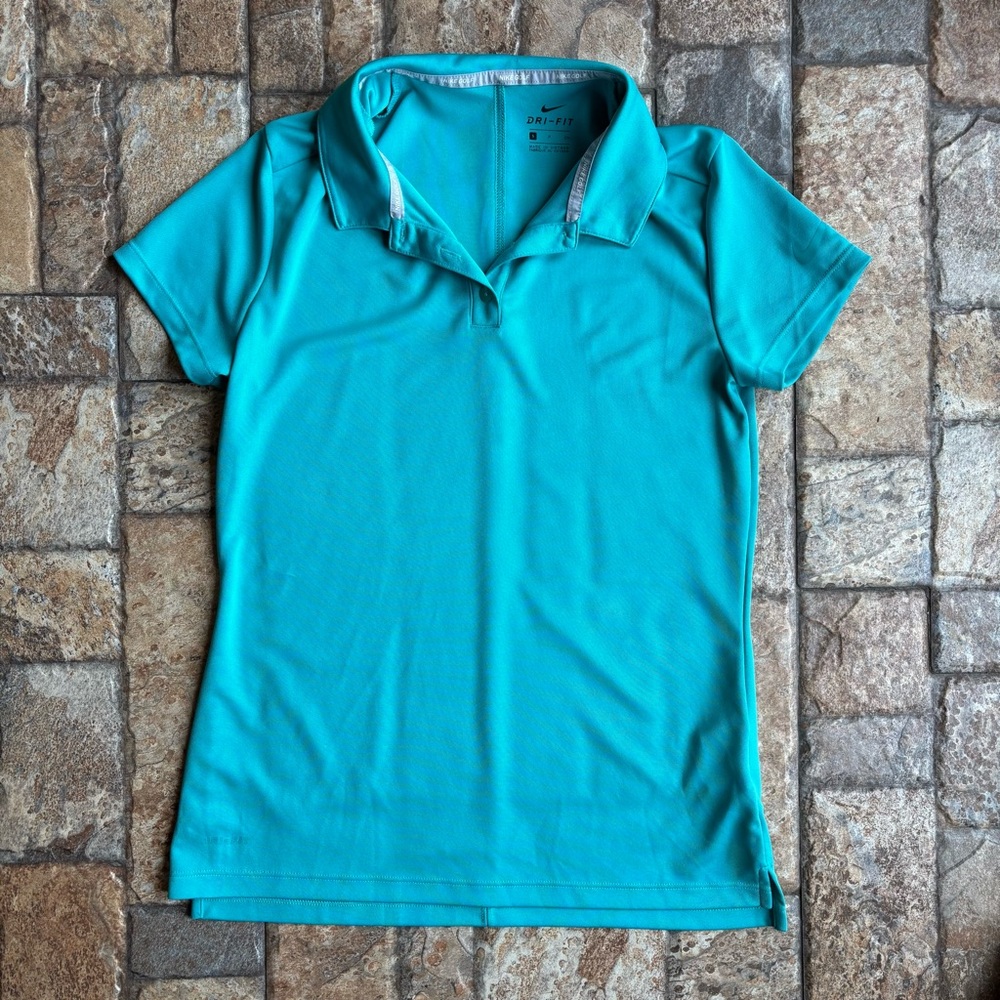 Nike Women's Aqua Short Sleeve Polo